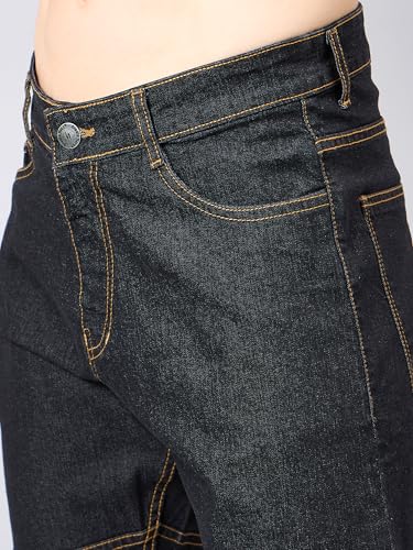 Image of STUDIO NEXX Men's Loose Fit Jeans | Stretchable | Jeans for Men | Contrast Stitch Jeans | Panelled Stitch