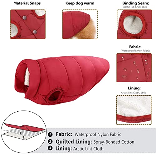 3 Pieces Waterproof Pet Dog Jacket Windproof Small Dog Vest 2 Layers Fleece Lined Warm Dog Sweaters Soft Pet Apparel Small Dog Winter Coat And Cat Sweater For Puppy Winter Cold Weather (Small) #TOP2