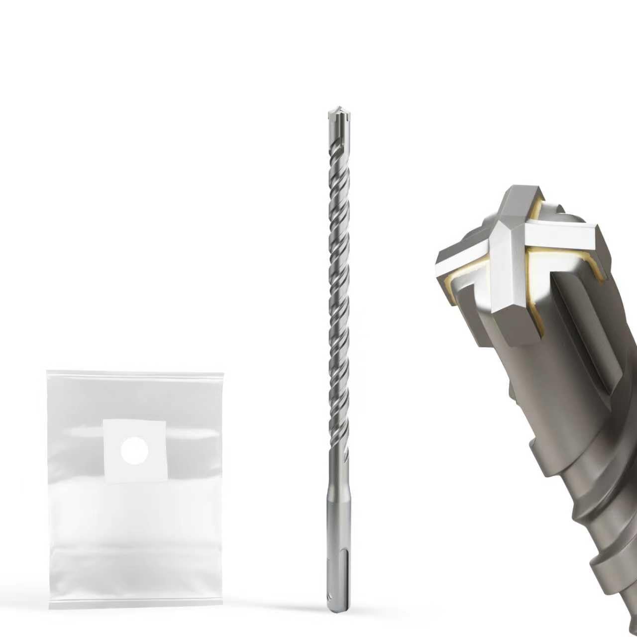 SDS Plus Masonry Drill Bit 8mm x 160mm Professional Tungsten Carbide Cross Tip Long SDS Hammer Drill Bit for Wall, Stone, Concrete, Brick