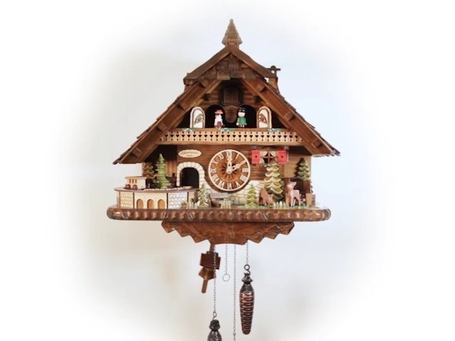 Pendule à coucou à quartz Maison de Forêt Noire avec musique .. EN