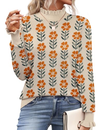 Zeagoo Long Sleeve Shirt for Women Turtle Neck Sweater Early Fall Clothing - image 1
