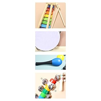 Amazon | Perfk 子供用楽器セット 20個 木製打楽器 赤ちゃん用