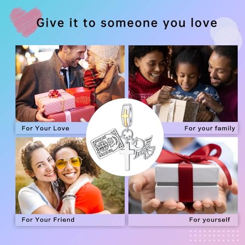 Image of LUXILLA Love You Best Friend Grandma Wife Heart Charm 925 Sterling Silver Charms Fit for Bracelets Necklace Jewelry Gift for Women
