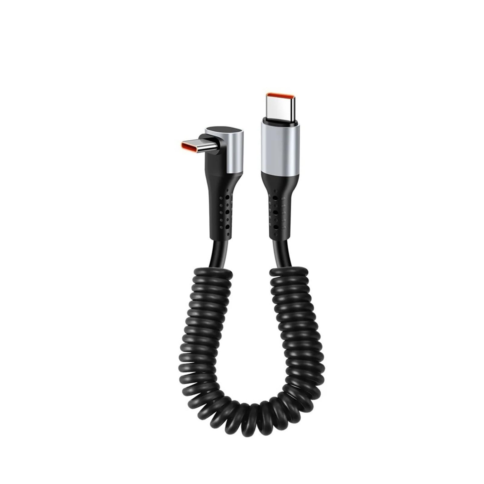 USB A/C Spring 6A 90° Fast Charge Type C do iPhone Samsung for Xiaomi (USB A do C)