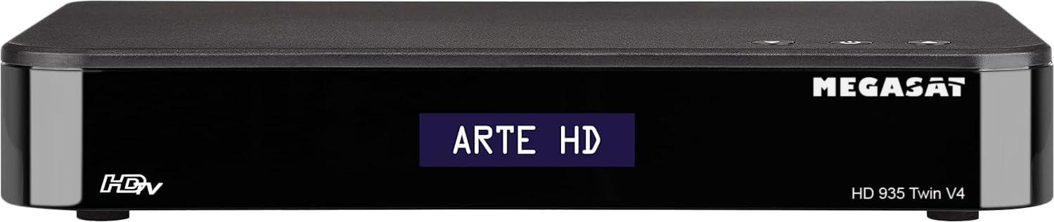 Megasat HD 935 Twin V4 – Twin-Sat-Receiver, PVR, Bluetooth – Schwarz | 2 Empfänger, SAT>IP Client & Server, Bluetooth Audio-Streaming zur Übertragung von Audio an Kopfhörer/Lautsprecher