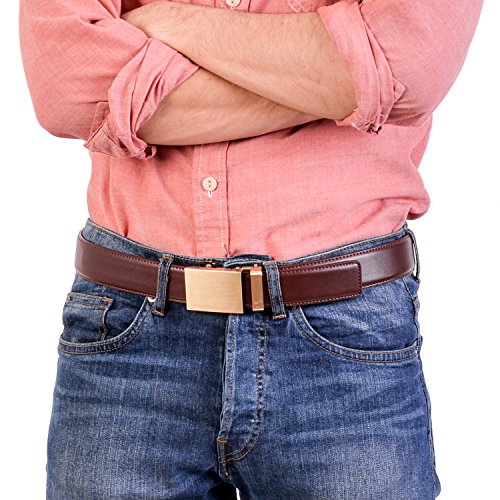 Image of Mission Belt Men's Leather Ratchet Belt, 40mm Metal Collection