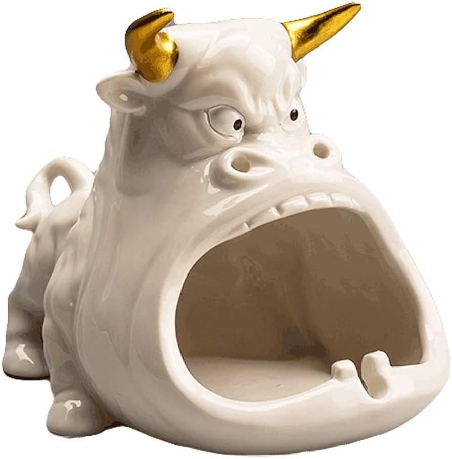 Amazon.co.jp: 灰皿 タバコの牛の灰皿牛の灰皿の灰皿の大きな開口部の