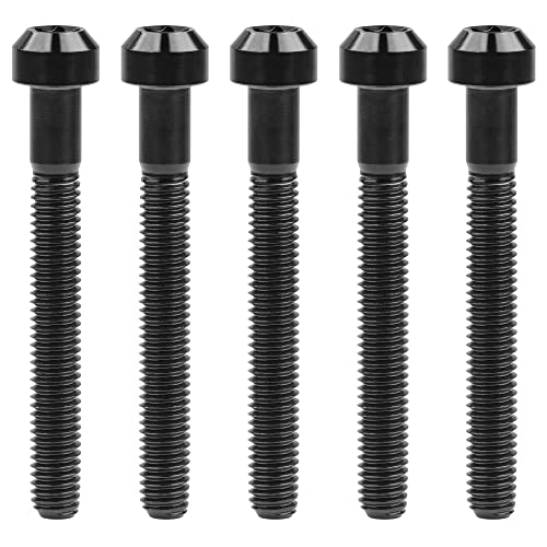 Image of Titanium Torx Square Head M6 x 10 15 20 25 30 35 40 45 50 60 65 70 80mm Screw Pack of 5 (Black, M6x50mm)