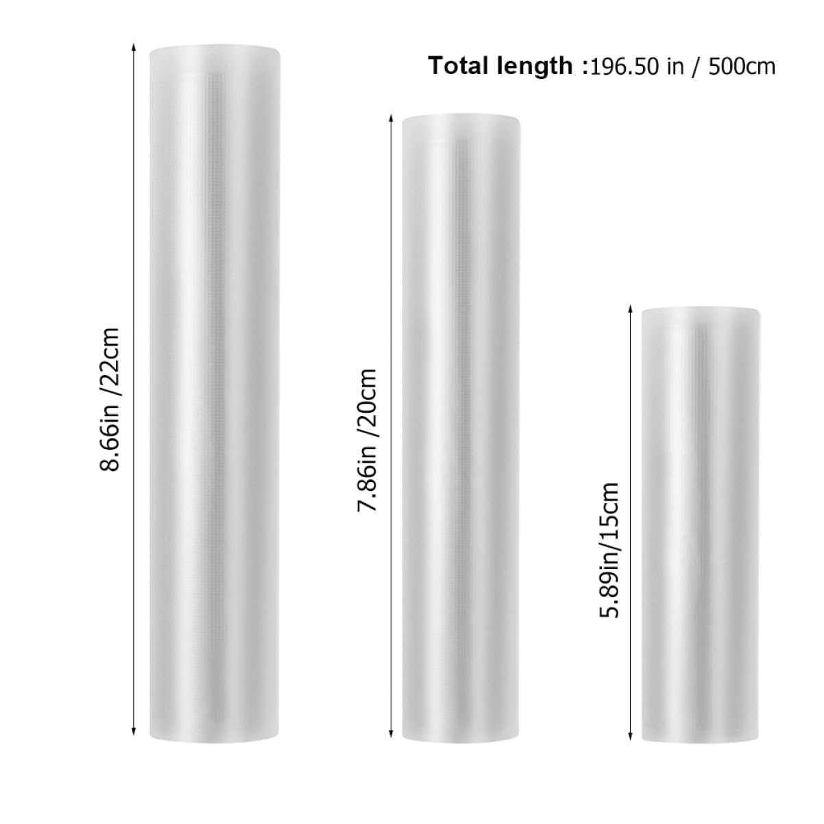 Happyyami 3 Rolls Vacuum Sealer Bags Food Storage Bags for Freshness Leak and Food Packaging for Home Use for Vegetables and Fruits