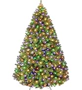 GAOMON 6ft Prelit Fraser Fir Full Artificial Christmas Tree with RGBW Light | Fluffy Artificial C...