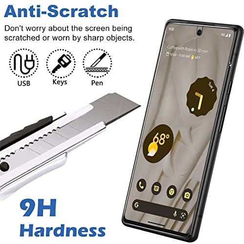 [4+4 Pack] Glass Screen Protector For Google Pixel 7, 9H Tempered Glass, Ultrasonic Fingerprint Compatible,Hd Clear Case Friendly For Google Pixel 7 5G Glass Screen Protector #TOP5