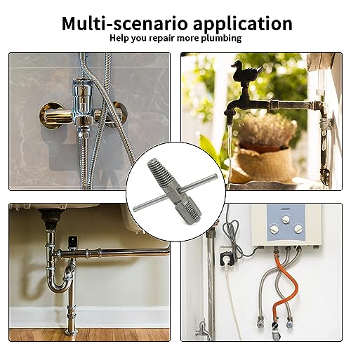 2-in-1-Schraubenausdreher Set, 1/2 Zoll Und 3/4 Zoll, Doppelkopf Gewindeschneider Auszieher für Ausbau Rohrbruch Schrauben, Rohrgewindebohrer AußEngewinde für Die Reparatur Von RohrgewindeanschlüSsen