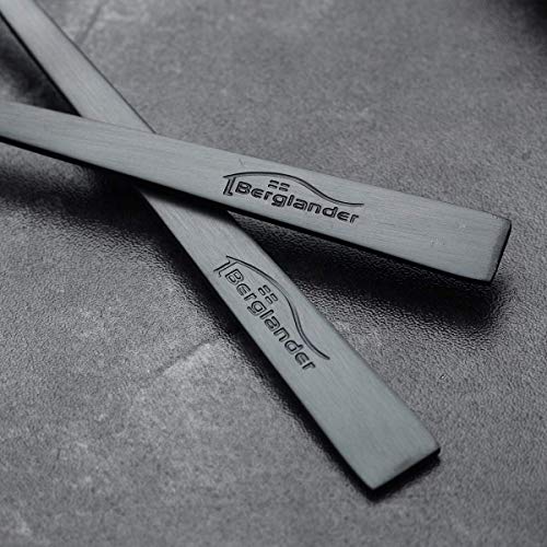 image for Brushed Black Silverware Set, Berglander Satin Black Flatware Set, Sta