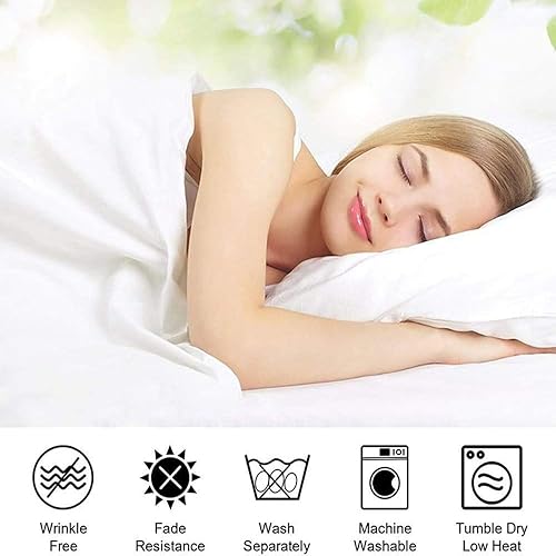 Miniatura 6 de yky Juego de ropa de cama personalizada con estampado 3D con funda de almohada, sábanas personalizadas con imagen (blanco, 102.4 x 93.7 in104 x 94)