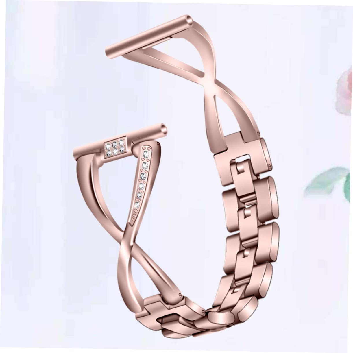 Housoutil Lot De 3 Bracelets De Rechange Pour Montre Connectée En Métal Strass 20 Mm Or Rose Confortables Et Élégants