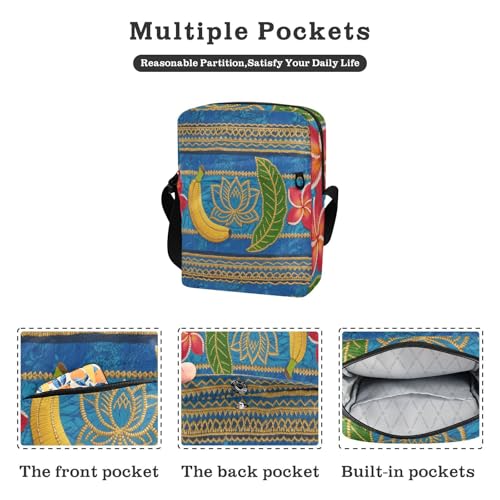 messenger bags crossbody bag men small crossbody purse Adjustable Strap for Outdoor Daily Outdoor Daily- Weaving Boho Banana2