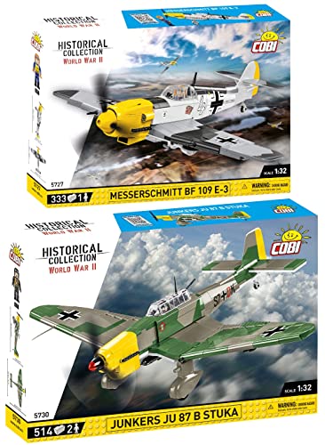 BRICKCOMPLETE COBI 2er Set: 5730 Junkers Ju 87B Stuka & 5727 Messerschmitt BF 109 E-3 Cover