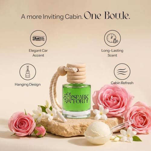Image of Jasmim de Baunilha Car Air Freshener Hanging | Car Perfume, 8 ml