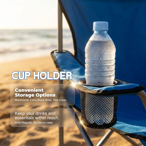 Silla Plegable de Camping Portátil con Dosel, Tela Oxford 600D, Resistente para Exterior, con Sombra Solar, Porta Vasos y Bolsillo de Almacenamiento, para Camping, Playa, Pesca, Picnic y Eventos Deportivos miniatura 7