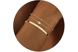 Pulseras de Mujer Oro 14K - Conjuntos de Pulseras Elegantes para Mujeres