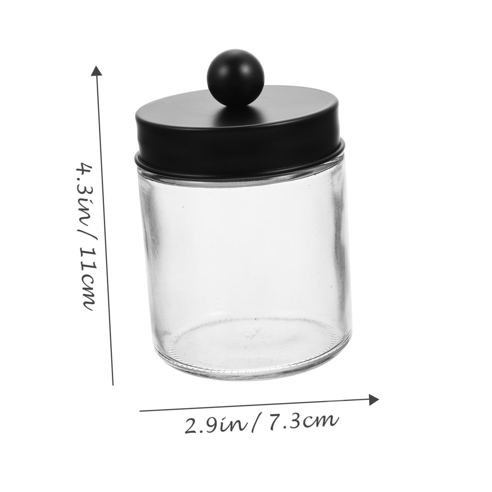 Ciieeo Wattebausch Organizer Einfach Nachfüllbar 3 Stück aus Glas und Leicht Zugänglich mit Edelstahl Deckel Leichter Bad Organizer für Vanity und Badezimmer