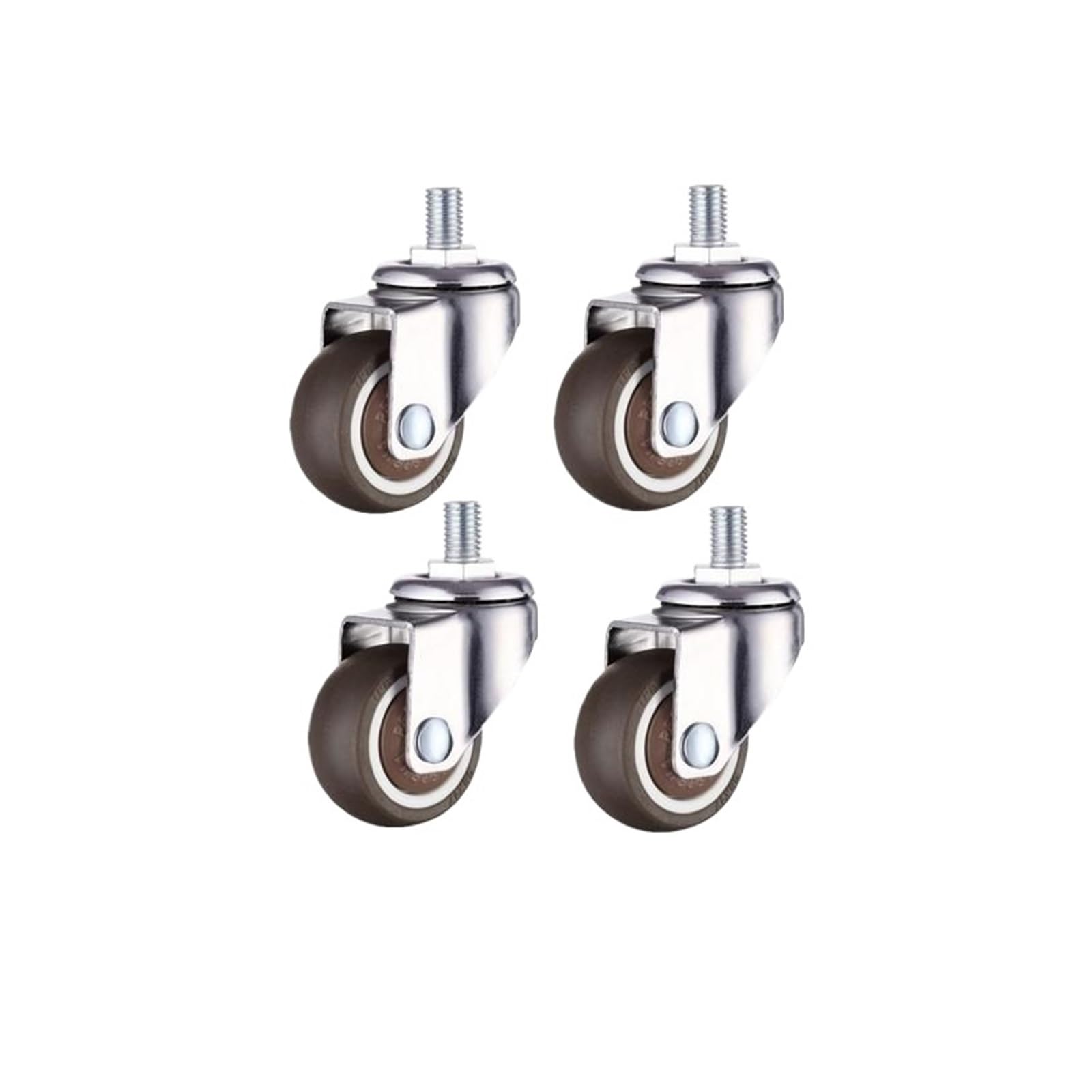 MXXDMOPD 4 Pieces/lot 1.5 inch Screw circlip Plunger Wheel TPR Rubber Silent Office Chair Large Caster Single Load 22 kg(Screw)