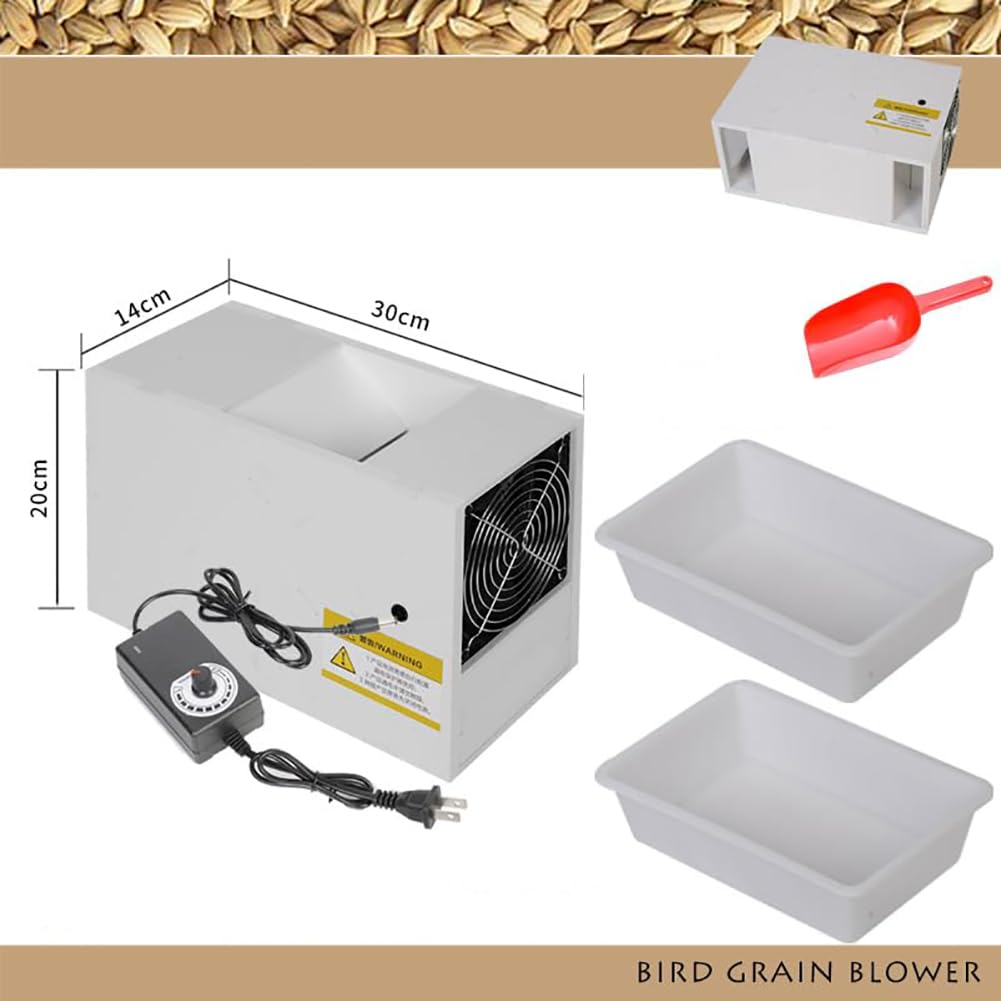 Máquina de limpieza de semillas de pájaros, divisor de conchas sopladas con ventilador de velocidad ajustable, separador de granos de acero inoxidable para mijo, granos, semillas de melón