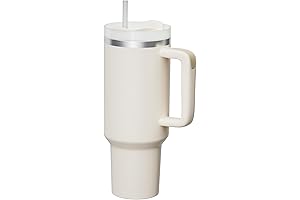 Versatile 40 oz Beige Stanley Cup with Handle