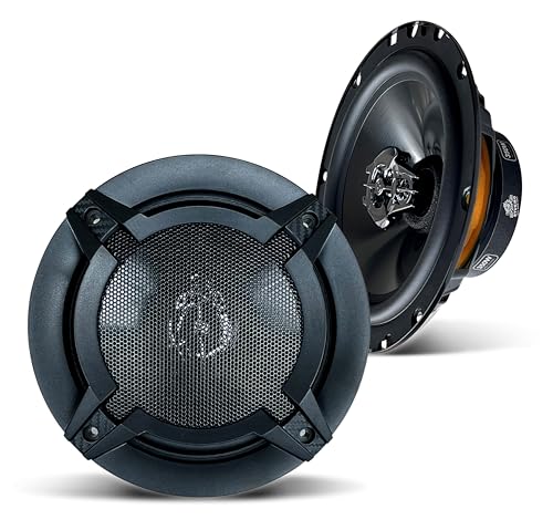 Ryukiro 350 Watt 6.5 Inch Coaxial 3 Way Speaker (One Pair) Full Range Tweeter & Mid Woofer for Automotive Vehicle Audio Car Stereo