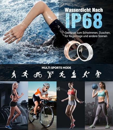 Image of 10 Gen Diamond Smart Ring and Wireless Charging Case【Industry Ranking No.1 - 0 Measurement Error】 2026 Smart Ring for Women & Men for Sleep Tracking Wearable Device,Fitness Ring【Gold 7#】