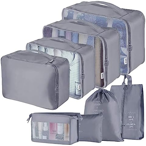 Toifucos 8-Piece Waterproof Packing Cubes Cover