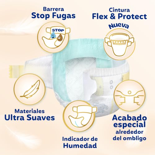 Miniatura 4 de Dodot Pañales Bebé Sensitive, Talla 1 (2-5kg), 224 Pañales + 1 Pack de 40 Toallitas Regalo de Aqua Plastic Free, Nº1 en Protección de la Piel deDodot, Pack Mensual