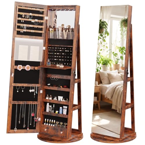 OLIXIS 360° Swivel Jewelry Cabinet