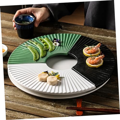 Plato estilo japonés para sushi de cerámica elegante miniatura 7