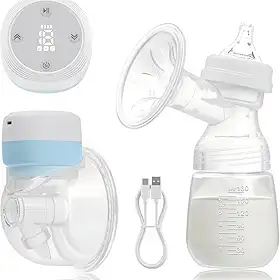 Coletor De Leite Materno Mãos Livres,Bomba De Tirar Leite Elétrica, Bomba de Mama Wearable Portátil,Coletor De Leite Materno Mãos Livres, Livre de BPA, 3 Modos