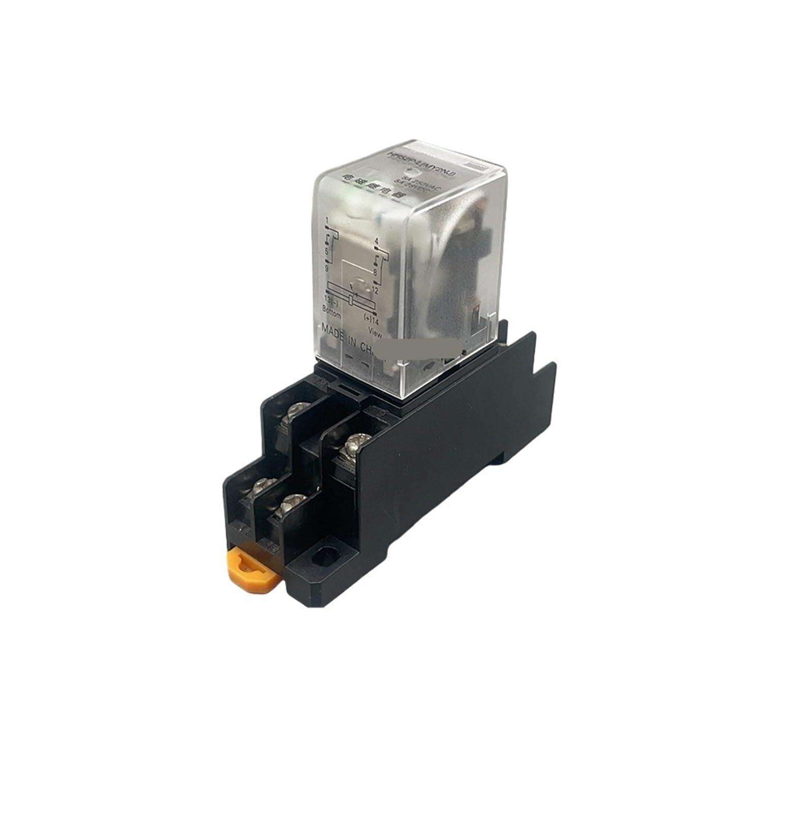 Juego de 5 bobinas de relé de potencia relé de uso General relés 12v/24v AC 110v/220v interruptor de relé con Base de enchufe(AC,48V)