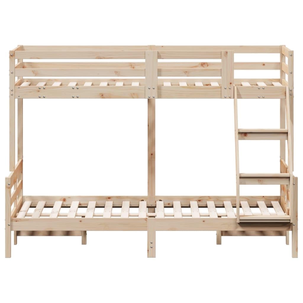 vidaXL Letto a Castello 80x200/120x200 cm in Legno Massello di Pino