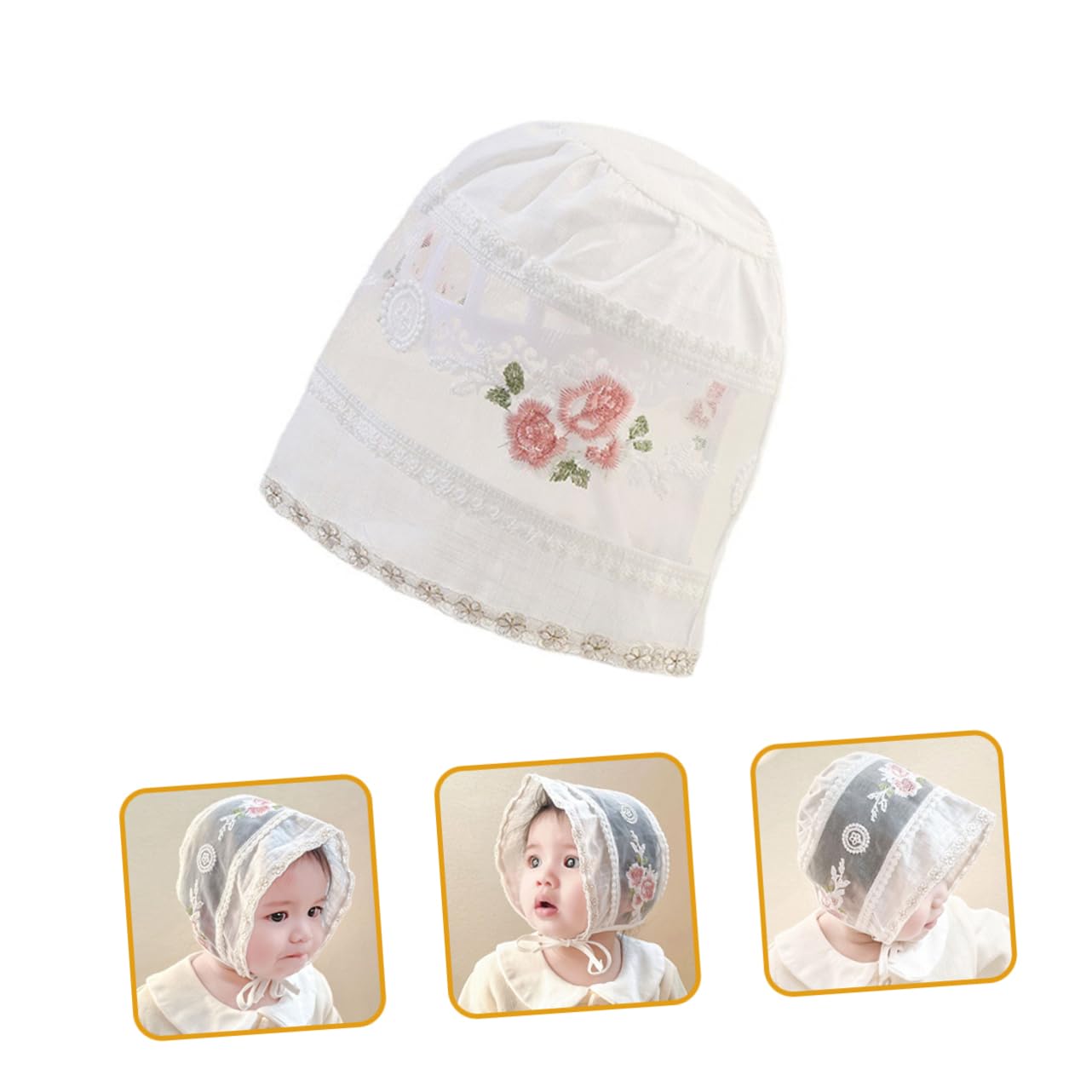CALLARON Sombrero De Gorro Recién Nacido Sombrero De Niña Pequeño Sombreros De Verano para Bebé Sombreros De Chicas Gorros para Sombrero De Las Niñas Algodón