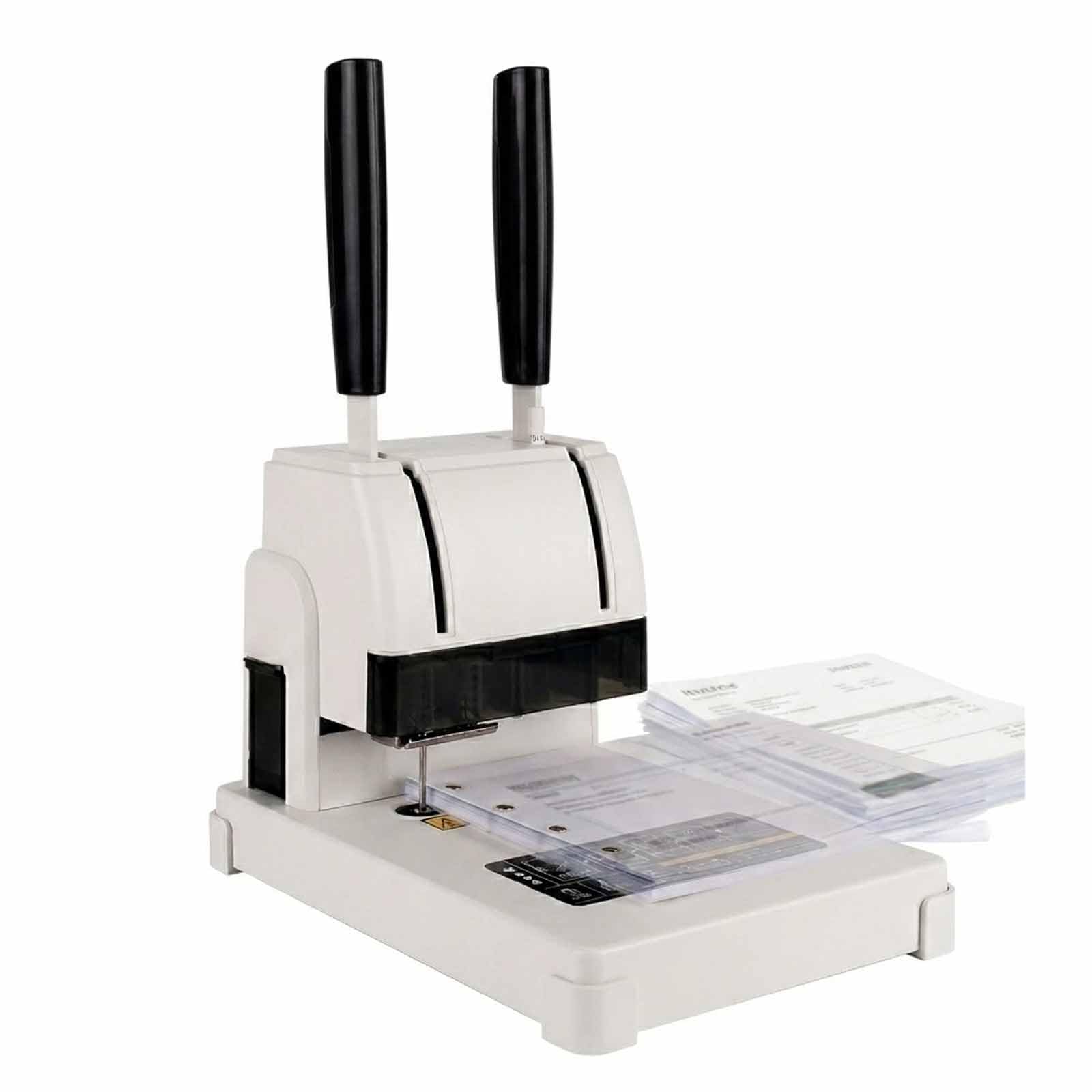 MObyat 30mm Manual Punching Hot Melt Riveting, Office Financial Voucher Binding Machine with Hot Melt Riveting Tube, Fast 15-Second Working, Up To 300 Sheets, for Office Spaces