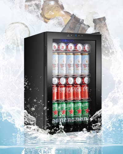 Kalamera KRC-68GE Drankkoelkast, kleine flessenkoelkast met touch-bedieningspaneel, 3-18 °C koelzone, bierkoelkast, 68 liter, 38 dB, blauwe led-binnenverlichting - Afbeelding 4