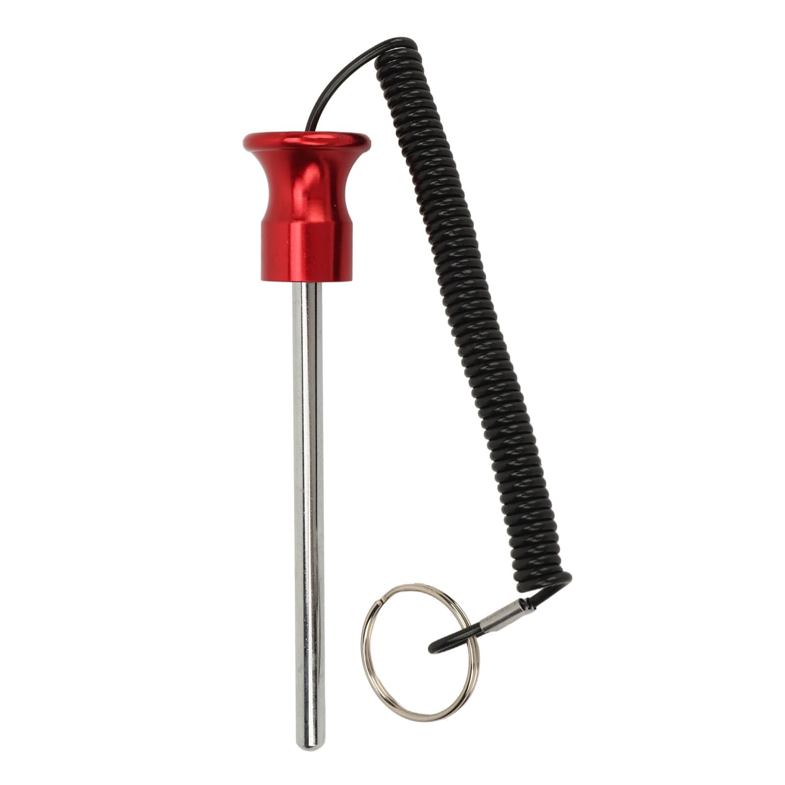 Luqeeg Gym Weight Stack Pin, Magnetic Weight Pin with Pull Rope, Aluminum Alloy Weight Pin for Strength Training, Built in Metal Attracting Feature, Fitness Accessory At Home or Gym (Red)