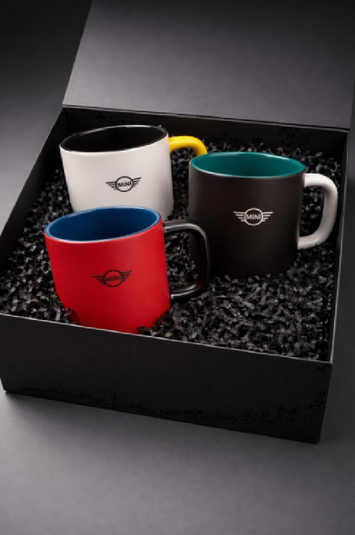 MINI Exklusive Geschenk Set Geschenkbox mit 3 Tassen Hochwertige Porzellantassen | Geschenkset für Kaffee & Tee | Ideal als Geschenk Männer Frauen Weihnachten Geburtstag Valentinstag