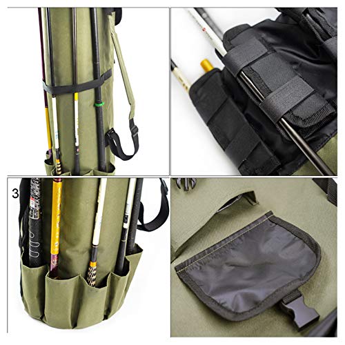 DECDEAL Saco de pesca para cana de pesca Sacos de armazenamento de grande capacidade para pesca de p