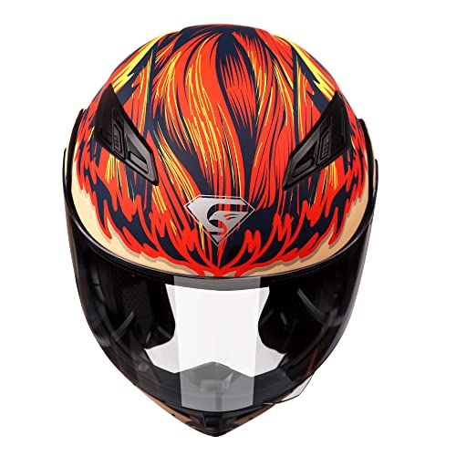Kypara Motorcycle Dual Visor Flip Up Modular Full Face Helmet With Dot Certification Of Impressionism (Lion King, M) #TOP1