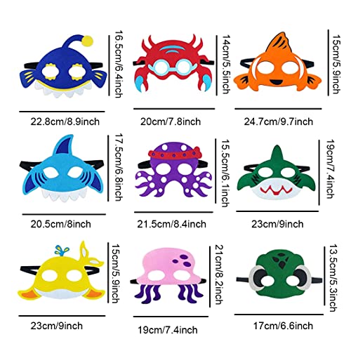 JAHEMU Maschere di Animali Marini Feltro