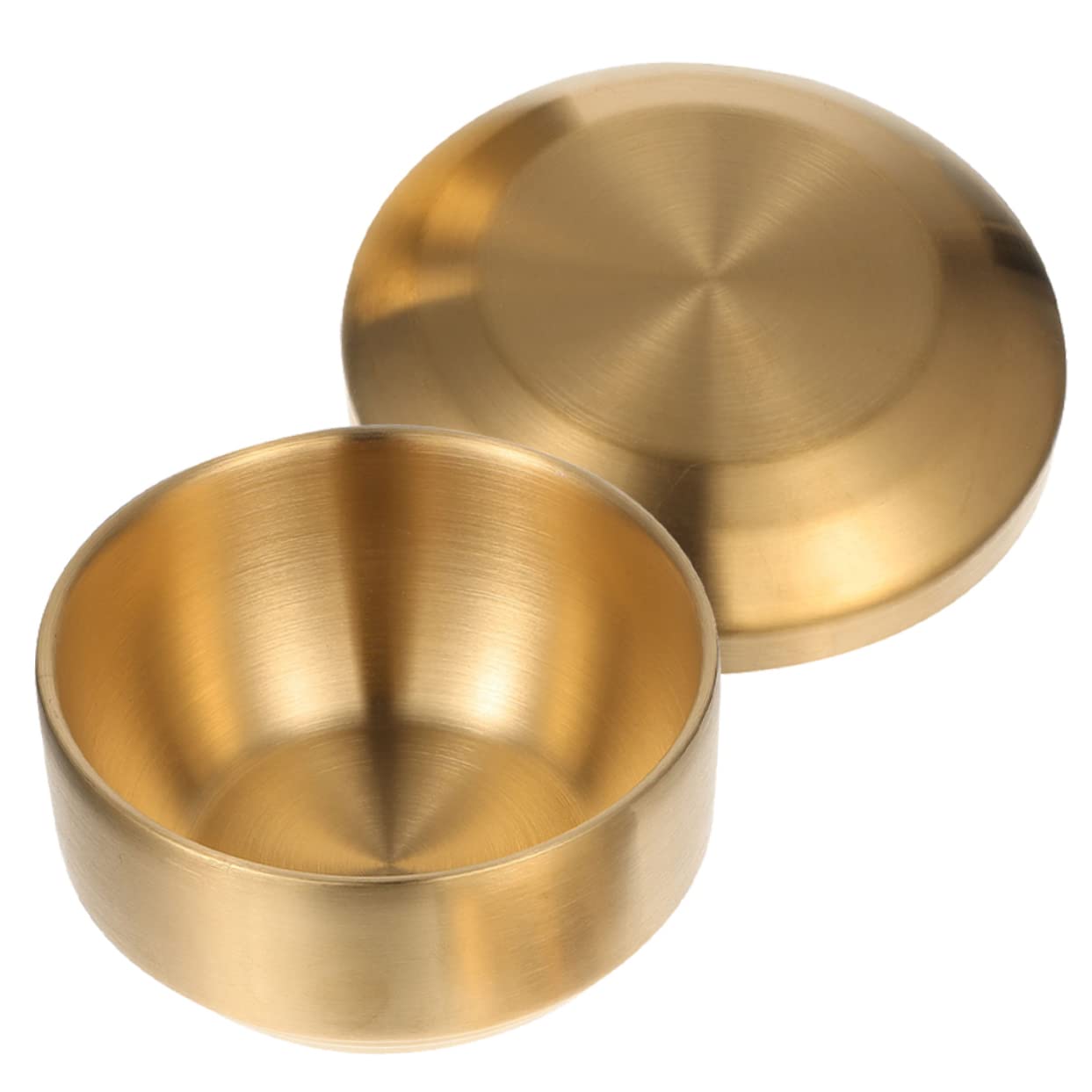 Stück Edelstahl-Doppelschüssel, Haushalts-Suppenschüssel, Zubehör, Bibimbap-Schüsseln, Müslischüssel, Rührschüssel mit Deckel, Metall-Snackschüsseln, Nudeln, Kinder-Reisschüssel, Kochen