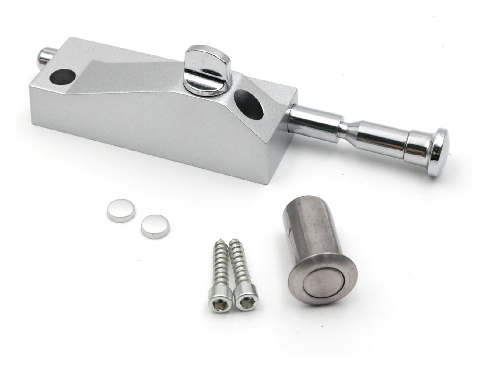 RSRSR Bolt lockKeyless Slide Bolt Gate Latch Security Door Bolt Latch Thickened Door Latches Hardware with Mounting Screws(Bronze)(Silver)