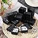 Bucherry 72 Pcs Ring Boxes 1.6 x 1.6 In Hard Cardboard Jewelry Box with Ribbon Bow Small Jewelry Gift Cases for Small Business(Black)