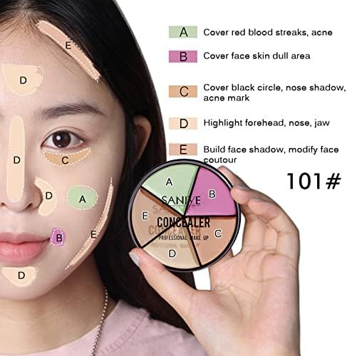Professional 10 Color Correcting Concealer Palette,Full Coverage, Longwear, Brightening, Matte Finish, Cream Contouring Makeup Kit for Tattoo Concealer Dark Circles Redness Scars Eye bags