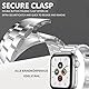 Kompatible Apple Watch Armband mit Gehäuse, Metall Armbänder mit Gehäuse für Apple Watch Ersatzarmband für Männer und Frauen Ultra 49 mm Serie 10 46 mm 42 mm (silber, 46MM 10se)